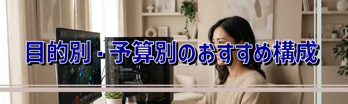 目的別・予算別のおすすめ構成