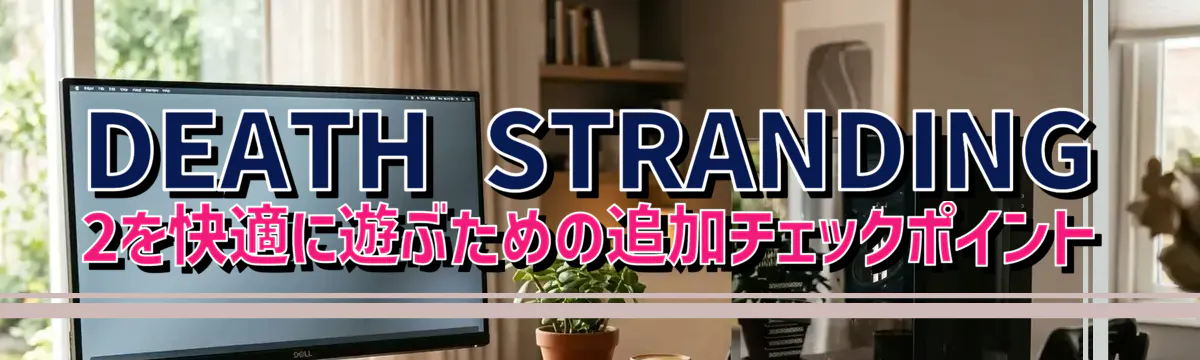 DEATH STRANDING 2を快適に遊ぶための追加チェックポイント