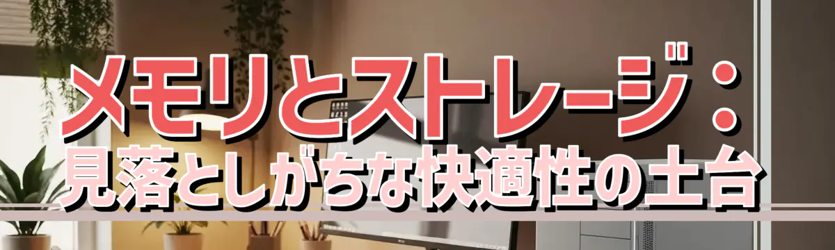 メモリとストレージ：見落としがちな快適性の土台