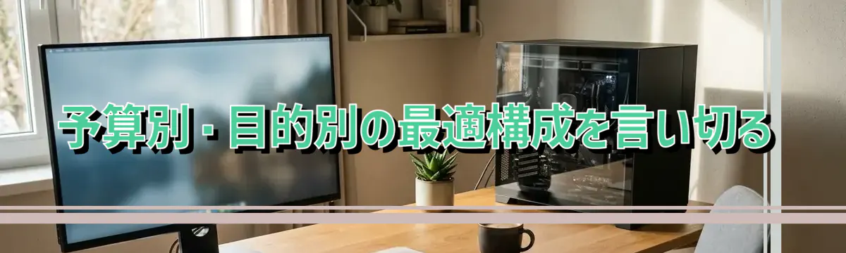 予算別・目的別の最適構成を言い切る