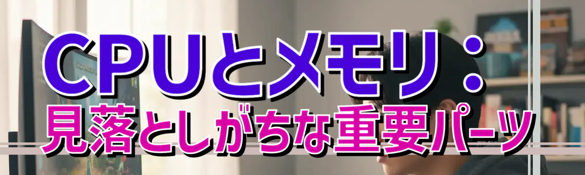 CPUとメモリ:見落としがちな重要パーツ