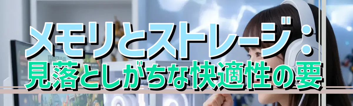 メモリとストレージ:見落としがちな快適性の要