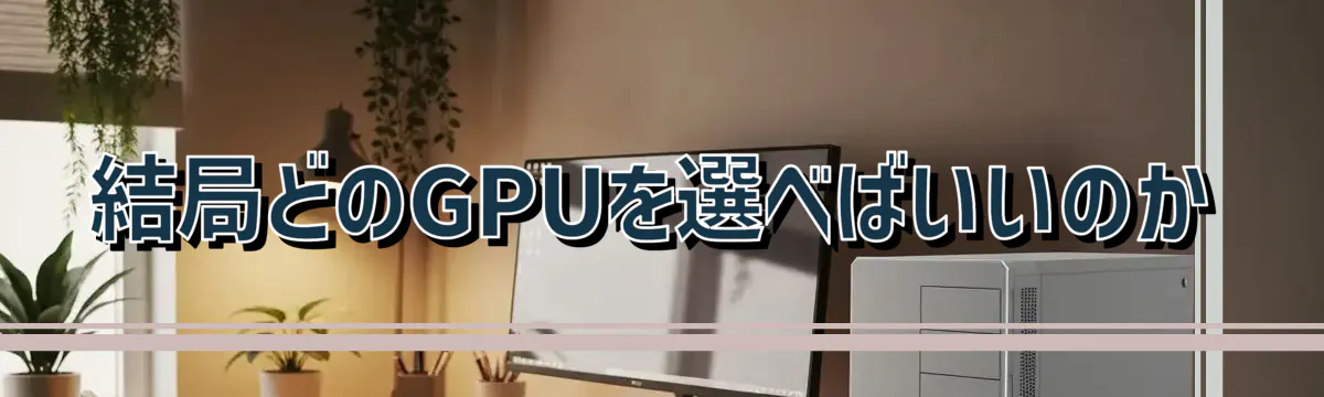 結局どのGPUを選べばいいのか