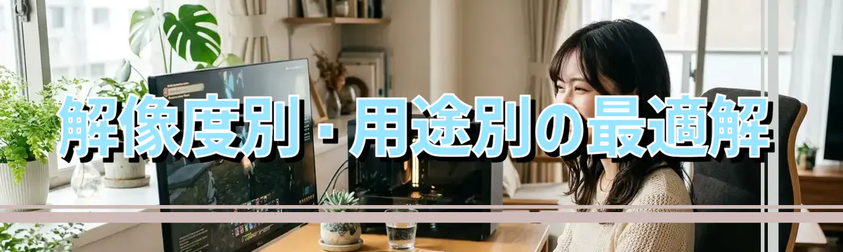 解像度別・用途別の最適解