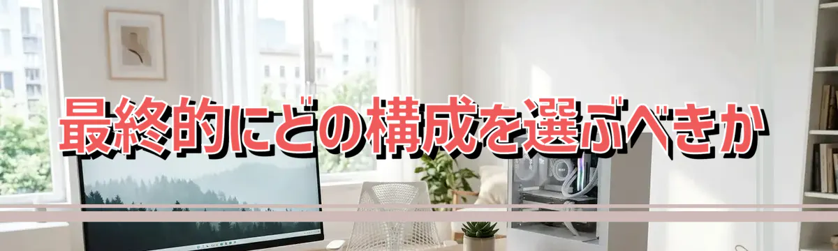 最終的にどの構成を選ぶべきか