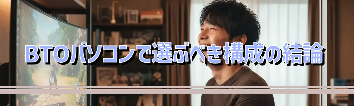 BTOパソコンで選ぶべき構成の結論