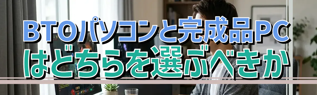BTOパソコンと完成品PCはどちらを選ぶべきか