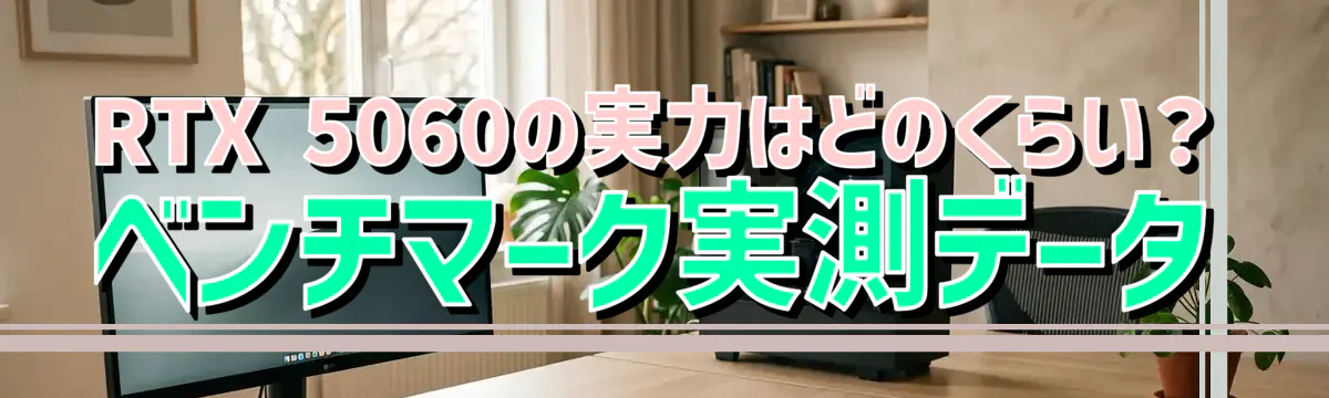 RTX 5060の実力はどのくらい?ベンチマーク実測データ